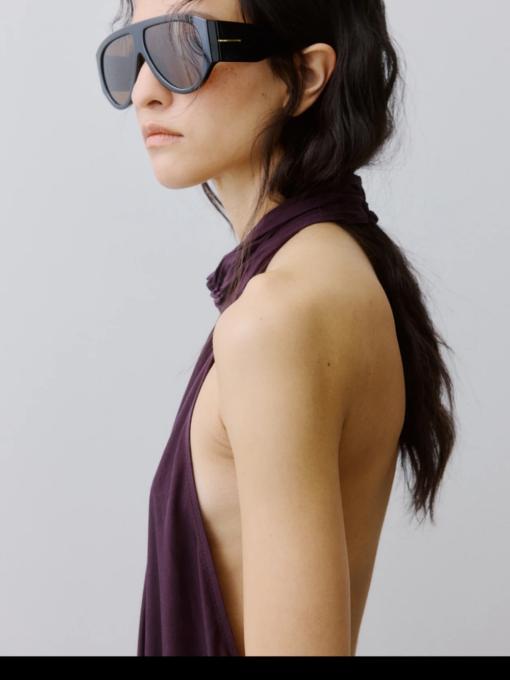 H&M Deep Purple Halterneck Maxi Dress – NWT – Size Large - Picture 5 of 10